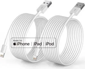 iPhone Charger [ MFi Certified] 2Pack 6ft Fast Lightning Cable for Long Cord  Charging Cord for iPhone 12/11 Pro/11/XS MAX/XR/8/7/6s/6/5S/SE iPad/Air Original