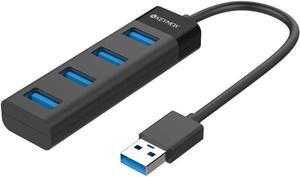 4-Port USB 3.0 Hub, KEYMOX Compact Size Data USB Hub for MacBook, Mac Pro, Mac Mini, iMac, Surface Pro, XPS, PC, Flash Drive, Mobile HDD (Charging Not Supported)