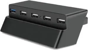 TNP 5 Port USB Hub for PS4 Slim Edition - USB 3.0/2.0 High Speed Adapter Accessories Expansion Hub Connector Splitter Expander for PS4S Playstation 4 Slim Edition Gaming Console [PS4 Slim Edition]