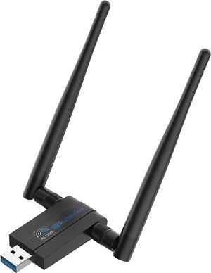 Blueshadow AC1300 USB WiFi Adapter - 2.4G/5G Dual Band Wireless Network Adapter for PC Desktop, MU-MIMO WiFi Dongle, USB 3.0, Supports Windows11/10/8/7/Vista/XP, Mac OS X 10.5-10.15