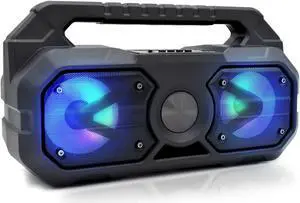COBY True Wireless Bluetooth Speaker with Subwoofer, FM Radio, Microphone Input, Rechargeable Stereo Sound, 10-HR Battery & Bluetooth Speakers