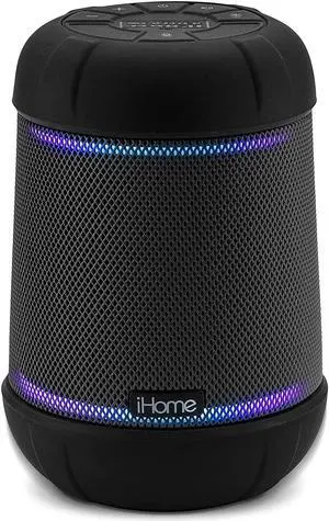 iHome iBT158 Smart Bluetooth Speaker - with Color Changing LED Lights - Perfect Portable Audio Device for Parties, Outdoors, and Other Events