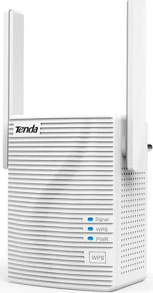 Tenda AC1200 WiFi Range Extender Gigabit WiFi Repeater with 100 Mbps LAN Port, Dual Banda 2.4GHz 300Mbps+5GHz 867Mbps, Hide SSID, WPS Function, Encryption Mode (A18), White