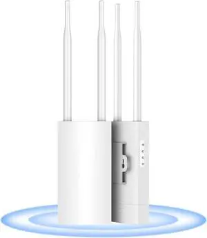 Wireless Gigabit Outdoor Access Point 2.4G&5.8G WiFi Range Extender Repeater with 2*5dbi Antenna Power Amplifier 48V PoE Adapter IP66 Weatherproof Perfect for Backyard Garage Barn Garage Wireless Gigabit Outdoor Access Point 2.4G&5.8G WiFi Range Extender Repeater with 2*5dbi Antenna Power Amplifier 48V PoE Adapter IP66 Weatherproof Perfect for Backyard Garage Barn Garage