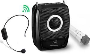 W WINBRIDGE S92 Pro Portable PA System -25W Bluetooth Speaker with Dual Wireless Microphones, Wireless Voice Amplifier with Headset Mic and Handheld Mic for Presentations, Teaching, Karaoke