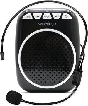 W WINBRIDGE WB001 Portable Voice Amplifier with Headset Microphone Personal Speaker Mic Rechargeable Ultralight for Teachers, Elderly, Tour Guides, Coaches, Presentations, Teacher