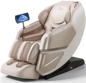 MassaMAX 4D Massage Chair, Electric Extendable Footrest, Zero Gravity, With Touch Screen, Quick Access Buttons,Golden MassaMAX 4D Massage Chair, Electric Extendable Footrest, Zero Gravity, With Touch Screen, Quick Access Buttons,Golden