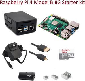 Raspberry Pi 4 Model B Quad Core 64 Bit WiFi Bluetooth 8GB starter kit