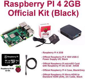 Raspberry PI 4 2GB Official Kit (Black)