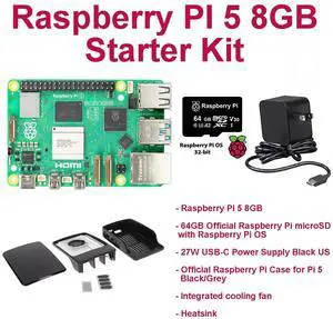 Raspberry Pi 5 8GB Start Kit (Black)