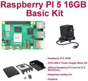 Raspberry Pi 5 16GB Basic Kit (Black) Raspberry Pi 5 16GB Basic Kit (Black)