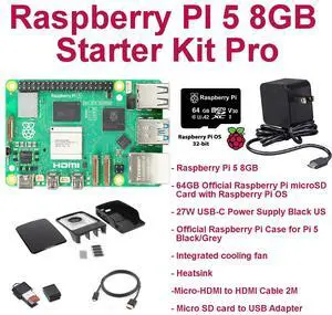 Raspberry Pi 5 8GB Start Kit Pro (Black)