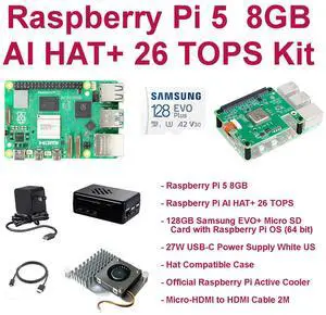 Raspberry Pi 5 8GB AI HAT+ 26 TOPS Kit Raspberry Pi 5 8GB AI HAT+ 26 TOPS Kit