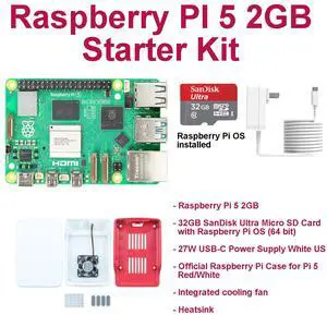 Raspberry Pi 5 2GB Starter Kit White