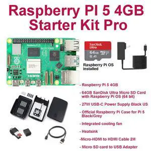 Raspberry Pi 5 4GB Starter Kit Pro (Black) Raspberry Pi 5 4GB Starter Kit Pro (Black)