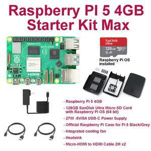 Raspberry PI 5 4GB Starter Kit Max Black Raspberry PI 5 4GB Starter Kit Max Black