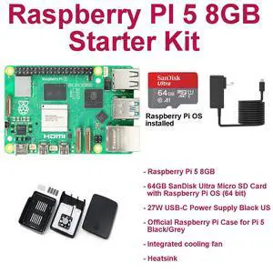Raspberry Pi 5 8GB Starter Kit (Black)