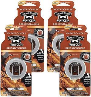 Candle Car Freshener Smart-Scent Vent Clips, 4-Pack (Leather)