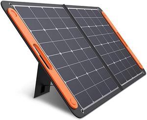 SolarSaga 100W Portable Solar Panel for Explorer 240/300/500/1000 Power Station, Foldable US Solar Cell Solar Charger with USB Outputs for Phones (Can't Charge Explorer 440/ PowerPro)