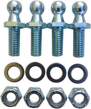 Pack) 10mm Ball Studs With Hardware - 5/16-18 Thread x 3/" Long Shank - Gas Lift Support Strut Fitting