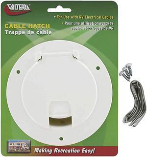 A10-2135VP Large Round Cable Hatch - White