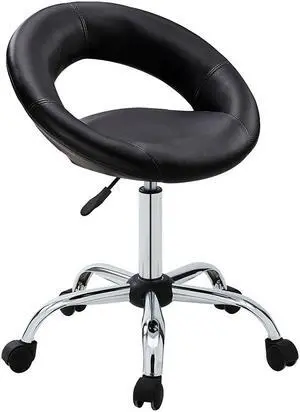 Cresent Swivel Height Adjustable Task Chair PU Leather Office Chair with Wheels
