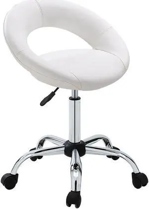 Cresent Swivel Height Adjustable Task Chair PU Leather Office Chair with Wheels