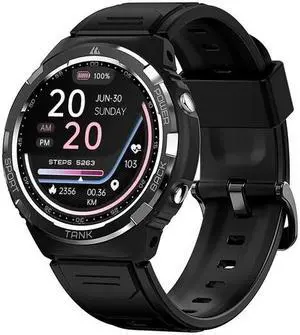 KOSPET Tank S1 Men's and Women's Smartwatch, Answer/Dial, 1.3-inch AMOLED Screen, 70 Modes, Android iOS