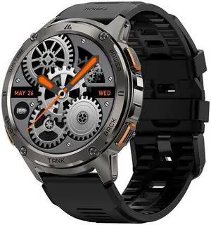 KOSPET TANK T3 Men's Smartwatch, 1.43-inch HD AMOLED Screen, 5ATM Water Resistant, Receive/Dial Calls, Compatible with Android & iOS