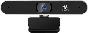 Z-EDGE ZW511 Full HD 1080P Webcam Auto Focus Web Camera for PC/Desktop/Laptop, Built-in Dual Stereo Microphone, Plug & Play, Compatible with Windows/Android/MAC OS