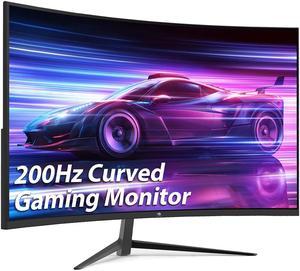 CRUA 27 Curved Gaming Monitor, QHD(2560x1440P) 2K 144HZ 1800R 99% sRGB  Professional Color Gamut Computer Monitors, 2msGTG with FreeSync, 3 Sides