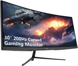 Z-EDGE UG30 30" Ultrawide 21:9 WFHD 2560x1080 200Hz 1ms Curved Gaming Monitor, FreeSync, HDR10, 2 x HDMI + DisplayPort + USB, with RGB Light, VESA Mountable, Built-in Speakers
