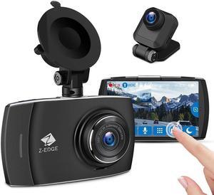 Z-EDGE Dual Dash Cam 4.0" Touch Screen Front and Rear Dash Cam FHD 1080P with Night Mode, 32GB Card Included,155 Degree Wide Angle, WDR, G-Sensor, Loop Recording