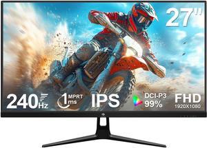 Z-EDGE 27 inch 1920 x 1080 Full HD 240Hz 1ms 16.7 Million Colors Flat Panel IPS Gaming Monitor, FreeSync, HDR10, Low Blue Light, Support VESA Mount