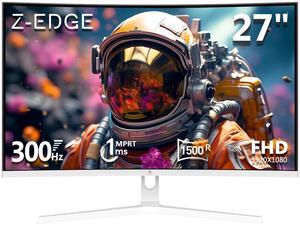 Z-EDGE 27 inch 1080P Full HD 1920 x 1080 300Hz 1ms Curved Gaming Monitor, 16.7 Million Display Colors, FreeSync, HDR10, Ultra-Slim Bezel, HDMI x 2 + DisplayPort x 2