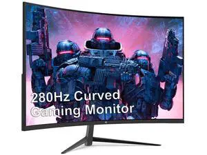 Z-EDGE 27 inch 1080P FHD 280Hz 1ms Curved Gaming Monitor, 350cd/m², FreeSync Compatible, 2 x HDMI 2.0, 2 x DP 1.2