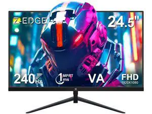 Z-EDGE 24.5" 1080P Full HD Flat Panel Gaming Monitor, 240Hz, 1ms (MPRT), 350cd/m², FreeSync Compatible