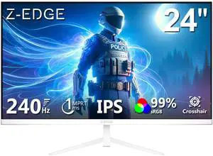 Z-EDGE 24 inch FHD 1920x1080 240Hz 1ms IPS Gaming Monitor, HDMI 2.0, DP 1.4 (White) Z-EDGE 24 inch FHD 1920x1080 240Hz 1ms IPS Gaming Monitor, HDMI 2.0, DP 1.4 (White)