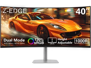 Z-EDGE INFINYX UG40P 40" 5K2K WUHD 5120x2160 180Hz WFHD 2560x1440 360Hz 1ms Dual Mode 1000R Curved Gaming Monitor, FreeSync, Adjustable Base, HDMI2.1 + DP1.4 + USB-C + USB-A + USB-B, Built-in Speakers Z-EDGE INFINYX UG40P 40" 5K2K WUHD 5120x2160 180Hz WFHD 2560x1440 360Hz 1ms Dual Mode 1000R Curved Gaming Monitor, FreeSync, Adjustable Base, HDMI2.1 + DP1.4 + USB-C + USB-A + USB-B, Built-in Speakers