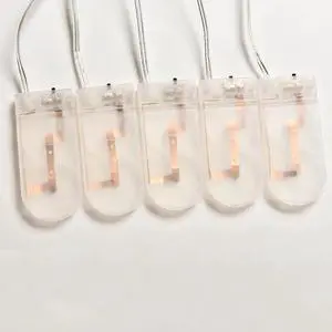 5PCS Plastic Clear CR2032 Button Coin Cell Battery   Holder Case With ON/OFF Switch