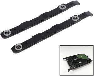 2 x Plastic Chassis Hard Drive Mounting Rails for  3.5" HDD Bracket With Left & Right SATA SSD Computer connectors