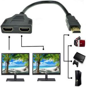 HDMI Port Male To Female 1 Input 2 Output Splitter Cable Adapter Converter 1080P Hdmi Cables 30cm