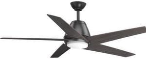 Gust Ceiling Fan, 5-Blade, 1-Light, Graphite, Graphite Blades, 54"W (P2582-14330K AJCMQ)