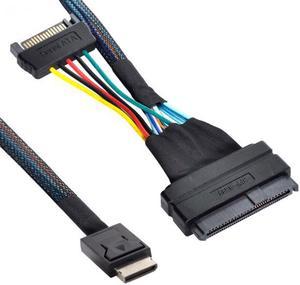 FVH Oculink SFF-8611 to U.2 U.3 SFF-8639 NVME PCIe PCI-Express SSD Cable for Mainboard SSD