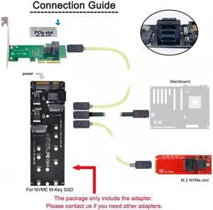 CYSM SFF-8643 to U2 Kit NGFF M-Key to HD Mini SAS NVME PCIe SSD SATA Adapter for Motherboard