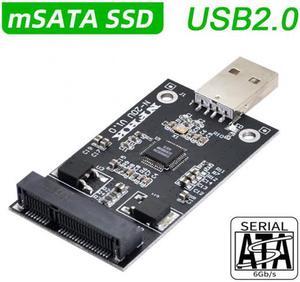 Xiwai Cable Mini PCI-E mSATA to USB 2.0 External SSD PCBA Conveter Adapter Pen Driver Card without Case