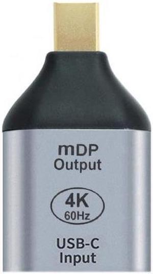 Jimier USB-C Type C Female Source to Mini Displayport DP Sink HDTV Adapter 4K 60hz 1080p for Tablet & Phone & Laptop