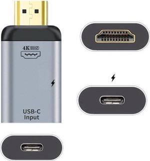 CYSM USB-C Type C Female Source to HDMI Sink HDTV & PD Power Adapter 4K 60hz 1080p for Phone & Laptop