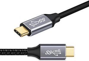 FVH 100CM Type-C USB-C Male to Male USB3.1 10Gbps 100W Data Cable with E-marker for Laptop & Phone