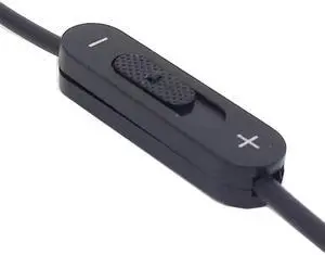 Xiwai Cable Black 3.5mm Stereo Male to Double 3.5mm Female Audio Headphone Y Splitter Cable with Volume Switch